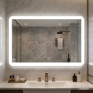 <span class=keywords><strong>Espejo</strong></span> <span class=keywords><strong>de</strong></span> Maquillaje Inteligente LED sin Marco, Estilo Moderno y Lujoso, Personalizable, <span class=keywords><strong>Espejo</strong></span> Decorativo Táctil - Product Image 1