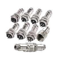 Conector de Aviación GX12 de Cobre de 6 Pines, Enchufe Hembra y Macho, Rosca M12 BNC, Impermeable IP68, 220V