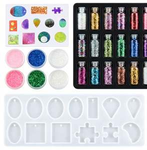 Kit de Création Artisanale en Résine UV, Bijoux DIY, Époxy Transparent Dur à Durcissement Rapide, Moules en Silicone, Pendentifs, Boucles d'Oreilles TOYSRUNNER - Product Image 6