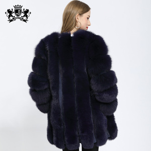 Lungo di Disegno di modo Reale Giacca di Pelliccia di Inverno <span class=keywords><strong>Vestiti</strong></span> per Le Donne Janefur Nuovo Stile Genuino di Volpe Cappotto di Pelliccia - Product Image 6