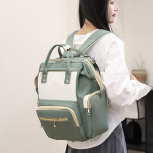 Hot Sale Baby Diaper <b>Backpack</b> Simple Large Capacity Mommy Bag for Outdoor Travel Hospital - Product Image 2