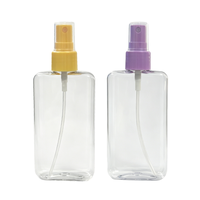 Flacon pulvérisateur carré plat en PET, col 18 mm, brume fine, pour emballage cosmétique, soins de la peau, parfum, couleur personnalisée, OEM - Vente chaude