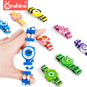 Juego de relojes de dibujos animados de madera para niños pequeños de 1 a 3 años, juguete educativo para el aprendizaje temprano del tiempo con 9 diseños coloridos, reloj de juego educativo - Product Image 2