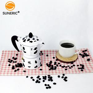 Cuisinière Vache <span class=keywords><strong>Grain</strong></span> Peinture Aluminium Moka Café <span class=keywords><strong>Percolateur</strong></span> Italien Espresso <span class=keywords><strong>Cafetière</strong></span> Moca Pot - Product Image 3