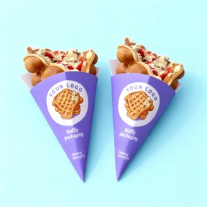 Boîte en papier pour étagère en crêpe écologique en gros, logo imprimé en couleur, boîte d'emballage pour biscuits, crêpes, boîte à pizza recyclable - Product Image 2