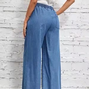 กางเกงยีนส์เอวต่ำแฟชั่นขายส่งปี 2025 คุณภาพสูง ยืดหยุ่นได้ ทรงหลวมสำหรับผู้หญิง - Product Image 3