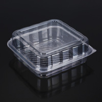 Boîtes d'emballage transparentes carrées de qualité alimentaire pour gâteaux et pâtisseries, contenants transparents à emporter, personnalisation