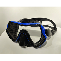 Masque de plongée panoramique en silicone avec revêtement anti-buée brillant pour la plongée sous-marine