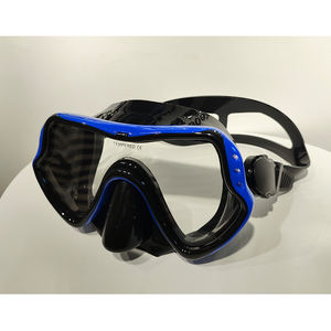 Masque de plongée panoramique en silicone avec revêtement anti-buée brillant pour la plongée sous-marine - Product Image 4