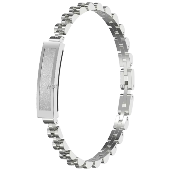Smart Jewelry Health Monitor Heart Rate Blood Oxygen Pedometer Sleep Monitor Stainless Steel IP68 Waterproof Smart Bracelet