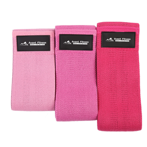 Großhandel Fabrik Stoff Hip Booty Resistance Bands Benutzer definierte Logo Booty Bands Set mit Tasche Baumwolle Polyester Übungs bänder - Product Image 4