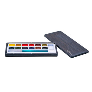 Palette de <span class=keywords><strong>gouache</strong></span> solide ArtSecret WCS-806 série 13, boîte en bois avec pigments et pinceaux, fournitures artistiques pour artistes, papier - Product Image 4