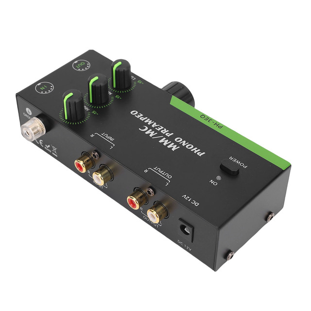 MM/MC Phono Preamp Mini Stereo Phonograph Preamplifier for Turntable Record Player 5 Pin XLR Input Output