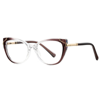 Monture de lunettes optiques Partagas en TR90 œil de chat avec charnière à ressort, anti-lumière bleue, pour femmes