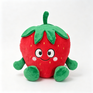Customized Cute strawberry pillow plush, Cartoon strawberry plushie - Product Image 2