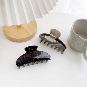 Clips à cheveux en acétate classiques intégrés à l'industrie et au commerce, accessoires de cheveux à la mode et simples, vente en gros - Product Image 6