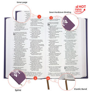 Service de <span class=keywords><strong>vente</strong></span> directe de l'imprimerie haut de gamme, Bible personnalisée reliée en cuir, recyclable, en espagnol RVR avec index de recherche, à vendre - Product Image 6