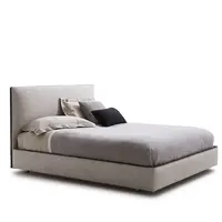 ฐานรองเตียงและที่นอนหัวเตียง,ฐานรองไม้ระแนงรองรับเฟอร์นิเจอร์ห้องนอนควีนไซส์สีเทาอ่อน