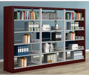 Estantería de Metal de diseño moderno, muebles de madera de hierro para oficina, escuela, sala de estar, dormitorio, Hotel, <span class=keywords><strong>Hospital</strong></span>, <span class=keywords><strong>Biblioteca</strong></span> - Product Image 4