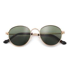 Gafas <span class=keywords><strong>De</strong></span> <span class=keywords><strong>Sol</strong></span> redondas Vintage para mujeres y hombres UV400 Gafas <span class=keywords><strong>De</strong></span> <span class=keywords><strong>Sol</strong></span> con diseño Vogue espejo <span class=keywords><strong>lentes</strong></span> polarizadas marco dorado rosa Material Tac - Product Image 1