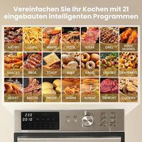 Horno de Convección y Freidora de Aire Dual de 30L, 10 en 1, Eléctrico OTG para Pizza y Repostería, Tostadora Doméstica Combinada con Asador y Deshidratador