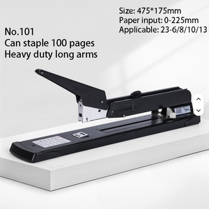 <span class=keywords><strong>Agrafeuse</strong></span> manuelle en métal à bras long, haute capacité, 200 pages, robuste, pour la maison et le bureau - Product Image 6