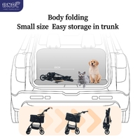 Poussette pour chien, chariot, 4 roues, grande poussette détachable pour animaux de compagnie, pour chien et chat, poussette portable pour animaux de compagnie pour le voyage