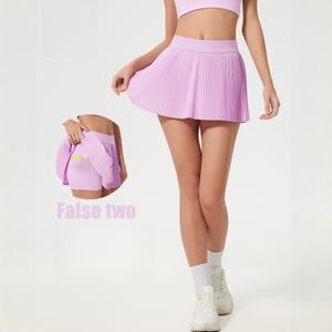 2026年 レディース プラスサイズ 高品質 通気性 2 in 1 プリーツスカート ゴルフ テニス ピックルボール パデルウェア スカート ポケット付き - Product Image 1