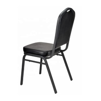 Chaises de banquet empilables en métal durables avec revêtement en vinyle – Utilisation commerciale, domestique, de bureau, hospitalière – Design contemporain pour salon et parc