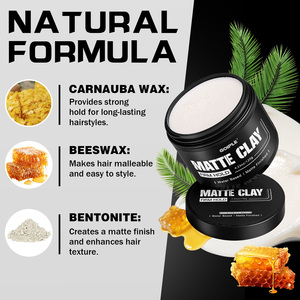 Argilla Opaca <span class=keywords><strong>per</strong></span> <span class=keywords><strong>Uomo</strong></span>, Tenuta Forte, Finitura Opaca Texturizzata, Aspetto Naturale Senza Lucentezza, Facile da Ristrigliare, 4.23 oz, Argilla <span class=keywords><strong>per</strong></span> Styling - Product Image 2