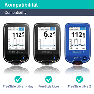 Funda protectora de silicona para medidor de glucosa en sangre <span class=keywords><strong>Abbott</strong></span>, cubierta de cuero resistente a caídas - Product Image 3
