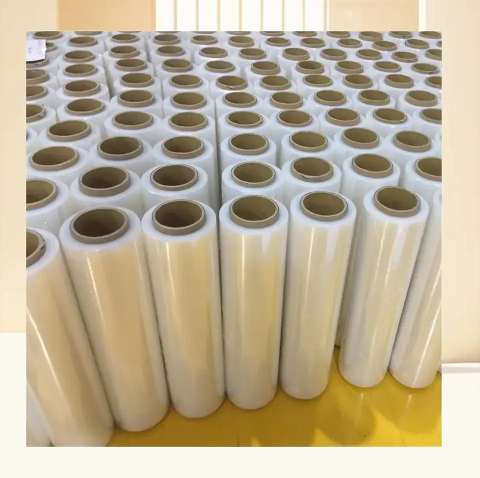 Rollo de película elástica para embalaje de palés Lldpe personalizado, película transparente para embalaje chino