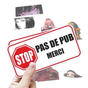 <span class=keywords><strong>Autocollant</strong></span> de <span class=keywords><strong>voiture</strong></span> créatif en vinyle PVC imperméable de luxe, motif 'Merci' et 'Stop Pushing', accessoire de <span class=keywords><strong>pub</strong></span> français, pour voitures mignonnes - Product Image 4