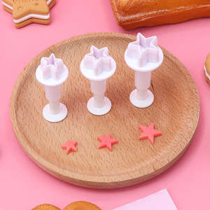 Moule à biscuits jetable en silicone en forme de cœur, moule à fondant à ressort, poussoir, 3 pièces, <span class=keywords><strong>emporte</strong></span>-pièce - Product Image 6