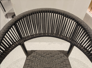 Ensemble table et chaises <span class=keywords><strong>de</strong></span> <span class=keywords><strong>jardin</strong></span> d'extérieur <span class=keywords><strong>en</strong></span> pierre frittée et <span class=keywords><strong>aluminium</strong></span>, empilable pour deux personnes, mobilier simple - Product Image 5