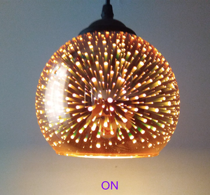 Bronze Argent Or 3d led Feux D'artifice effet Moderne Boule de Verre Pendentif Lumière - Product Image 2