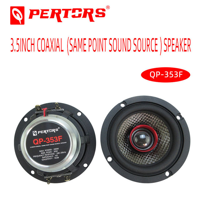 Car Audio . Q-PERTORS BRAND QP-353F 3.5inch Coaxial (same Point Sound Source ) Speaker