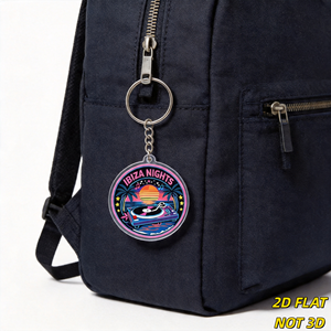 Porte-clés en acrylique <span class=keywords><strong>DJ</strong></span> rétro <span class=keywords><strong>Ibiza</strong></span> Nights, style synthwave des années 80, pour sacs à dos, sacs à main, clés - Product Image 5