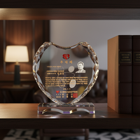 Offre Spéciale : Trophée Cœur en Cristal Transparent Facetté, Gravure Personnalisée, Récompenses Caritatives, Cadeaux d'Amour, Stock Limité, Expédition Rapide