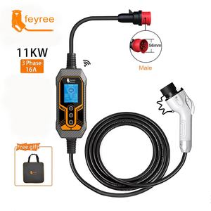 Chargeur de voiture électrique portable 16A triphasé 11kW IP66 étanche avec garantie de 2 ans, station de charge EV GBT - Product Image 1