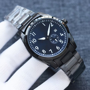 Nuevo Reloj Mecánico para Hombre, Edición Personalizada, Correa de Acero Inoxidable de 5 Eslabones, Esfera Negra Mate, Automático, Luminoso, con Fecha - Product Image 2