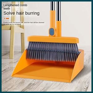 <span class=keywords><strong>2023</strong></span> nuevo juego de escoba plegable para el hogar de interior recogedor pala de basura escoba de barrido de pelo con cabeza de cerdas bolsa empaquetada de palo de acero - Product Image 6