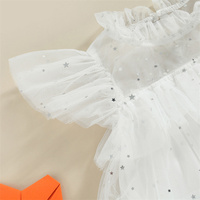 1 Pcs Marque privée Robe de princesse pour fête d'anniversaire et de mariage pour bébés filles Robe blanche de baptême pour filles Robe mignonne pour bambins filles