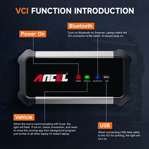 Herramienta de escáner de todos los sistemas de compra directa X7HD 12V 24V ANCEL X7 HD OBD2 herramientas de diagnóstico de camiones pesados para maquinaria Deasl - Product Image 4