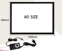 Boîte à lumière rectangulaire à intensité variable A1 A2A3 A4 pour le traçage, avec cadre en aluminium pour les artistes