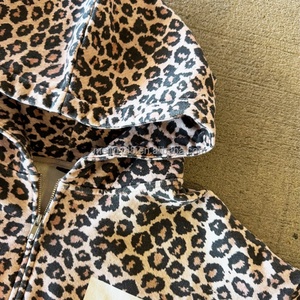 Sweat à capuche personnalisé 420 g/m² en coton de haute qualité, imprimé léopard guépard sur toute la surface, vestes zippées, sweat à capuche vintage streetwear, fabricant - Product Image 2