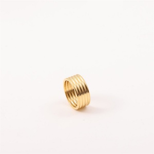Anillo de Joyería Minimalista para Mujer, Accesorios, Anillos de Dedo de Aro Chapados en Oro - Product Image 5