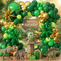 Kit d'arche de guirlande de ballons étoiles dorées vert foncé, ballons en latex avec confettis, décoration pour mariage, anniversaire, baby shower