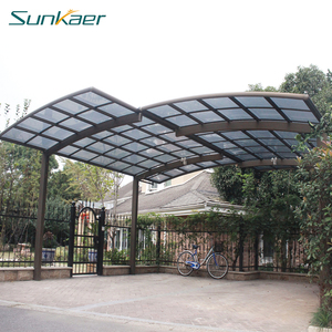<span class=keywords><strong>Abri</strong></span> <span class=keywords><strong>de</strong></span> voiture en aluminium <span class=keywords><strong>de</strong></span> haute qualité avec structure en polycarbonate, protection contre la rouille, les UV, la pluie et la neige, garantie 10 ans - Product Image 1