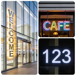 Insegna Luminosa in Metallo Personalizzata, <span class=keywords><strong>Lettere</strong></span> <span class=keywords><strong>LED</strong></span> 3D Retroilluminate, Caratteri Completi per Esterni, Insegna Pubblicitaria Architettonica - Product Image 4